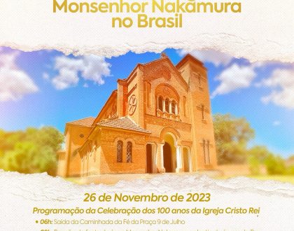 CELEBRAÇÃO DA IGREJA CRISTO REI! ⛪ Além do Centenário de Promissão, em Novembro, celebramos os 85 anos da nossa Igreja Cristo Rei e os 100 anos da chegada do Monsenhor Nakamura no Brasil