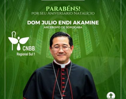 Parabéns, Dom Julio Endi Akamine, arcebispo de Sorocaba. Feliz Aniversário!