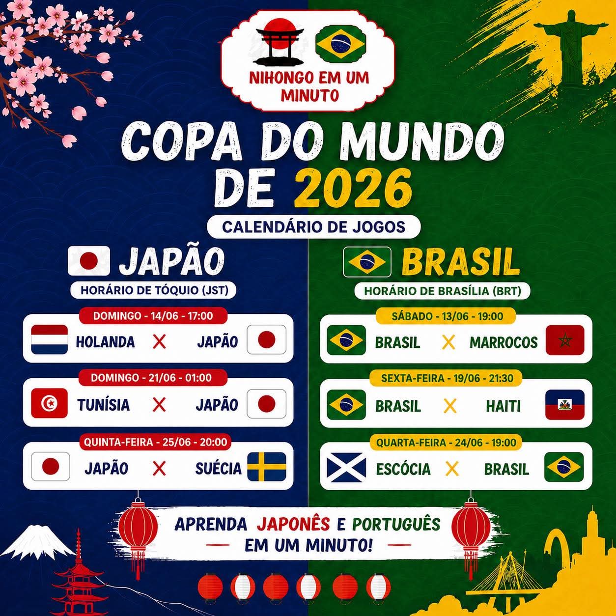 Copa do Mundo 2026 - Japão e Brasil